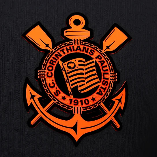 Camisa Corinthians III 25/26 s/n Jogador Nike Total 90 Masculina  - Preto+Laranja
