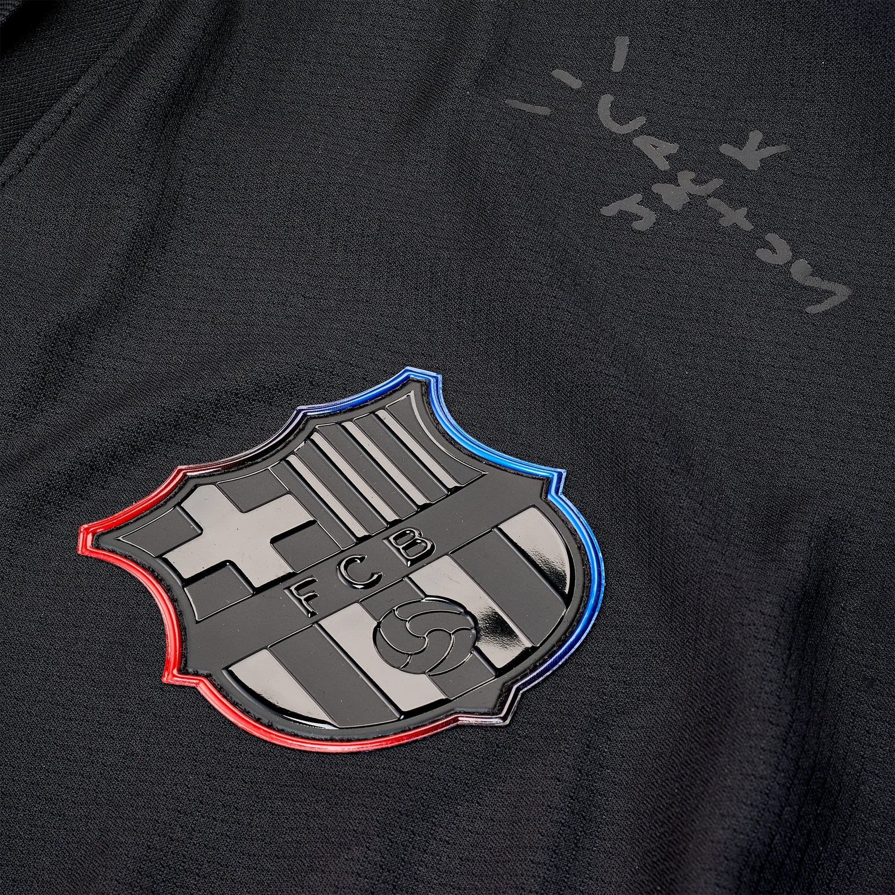 Camisa Barcelona TRAVIS SCOTT Away 24/25 - Jogador Masculina Preta