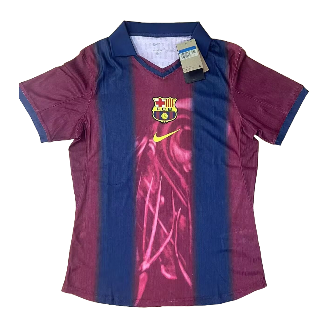 Camisa Barcelona TRAVIS SCOTT Home Retrô 2000/01 - Torcedor Masculina Oversized