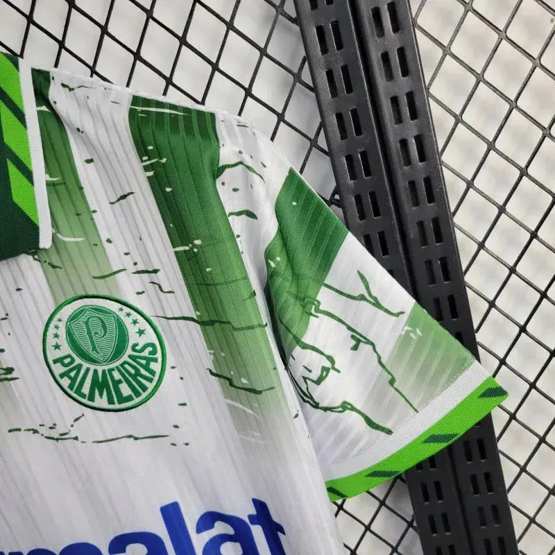 Camisa Palmeiras Away Retrô 1996 - Torcedor Masculina Branca PARMALAT
