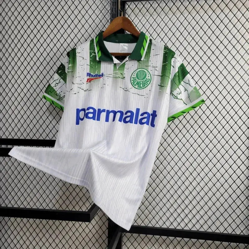 Camisa Palmeiras Away Retrô 1996 - Torcedor Masculina Branca PARMALAT
