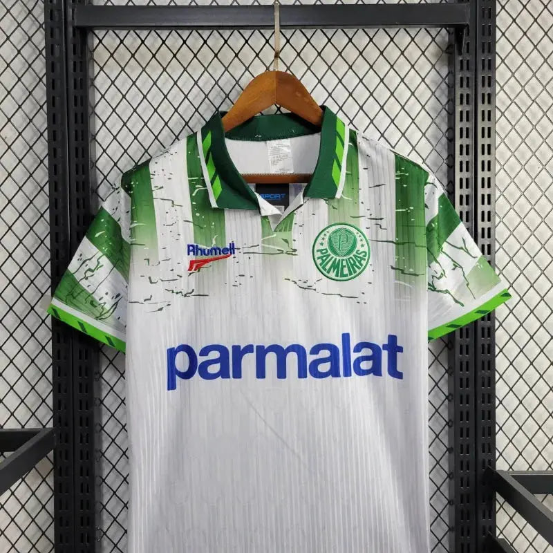 Camisa Palmeiras Away Retrô 1996 - Torcedor Masculina Branca PARMALAT