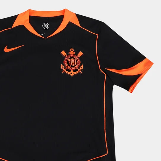 Camisa Corinthians III 25/26 s/n Jogador Nike Total 90 Masculina  - Preto+Laranja