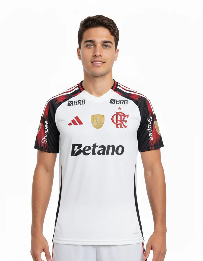 Camisa do Flamengo Away + Patchs libertadores - 2025/2026