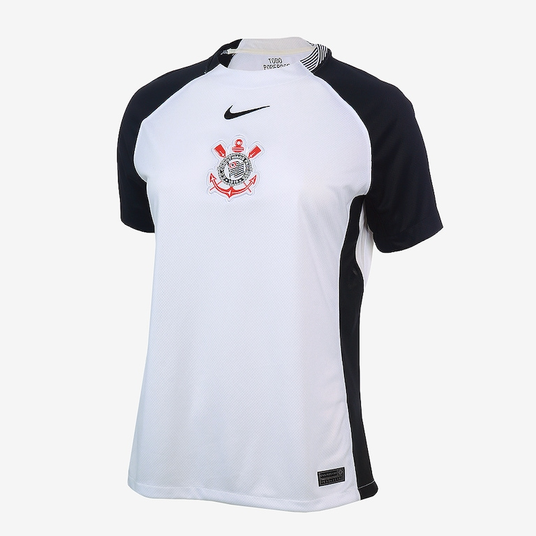 Camisa Corinthians feminina    2025-2026  - Preta e Branca