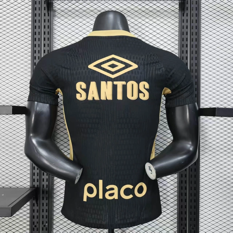 CAMISA SANTOS PRETA  2025 VERSAO JOGADOR