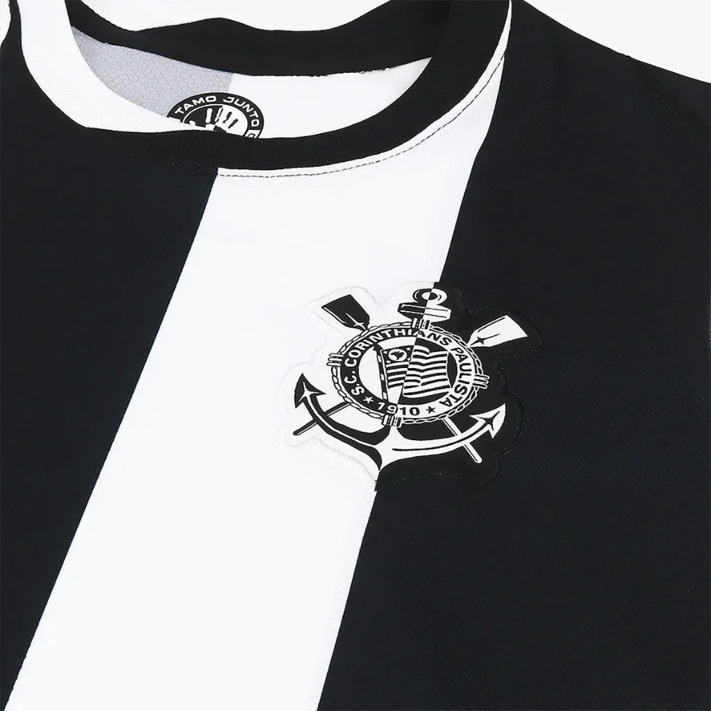 Camisa Corinthians  24/25  Feminina - Branco+Preto