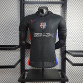 Camisa Barcelona TRAVIS SCOTT Away 24/25 - Jogador Masculina Preta