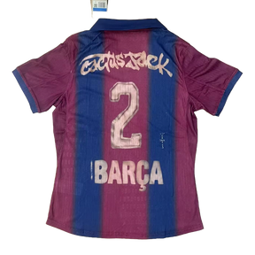 Camisa Barcelona TRAVIS SCOTT Home Retrô 2000/01 - Torcedor Masculina Oversized