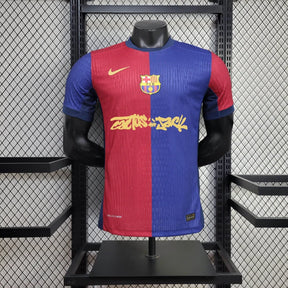 Camisa Barcelona TRAVIS SCOTT Home 24/25 - Jogador Masculina