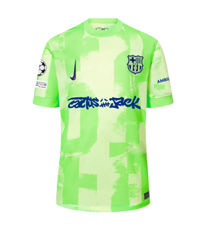 Camisa Barcelona TRAVIS SCOTT Third Away 24/25 - Torcedor Masculina Verde