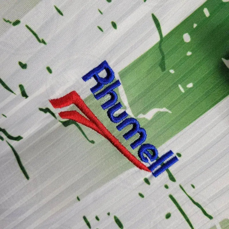 Camisa Palmeiras Away Retrô 1996 - Torcedor Masculina Branca PARMALAT