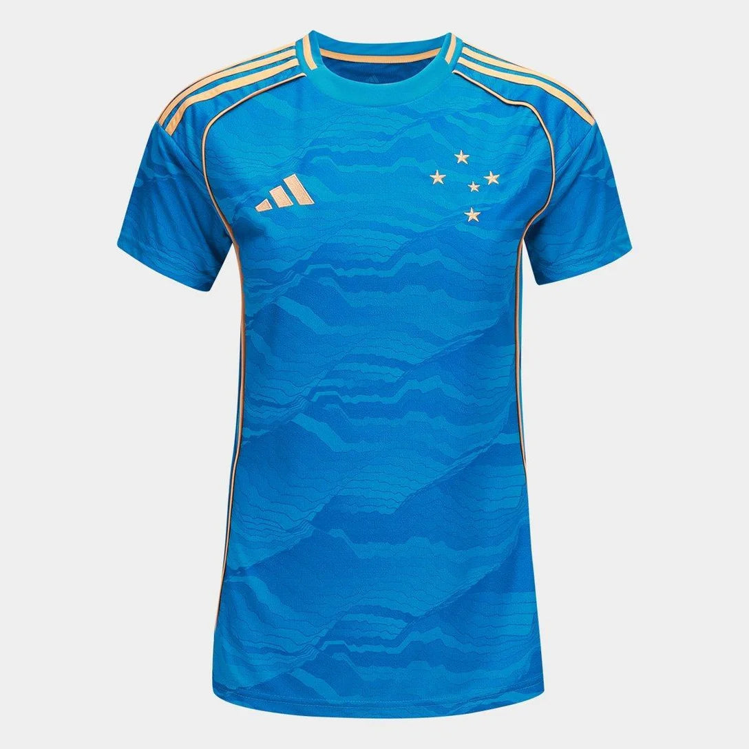 Camisa Cruzeiro III 25/26 s/n Torcedor Adidas Feminina - Azul