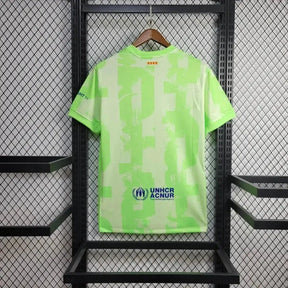 Camisa Barcelona TRAVIS SCOTT Third Away 24/25 - Torcedor Masculina Verde